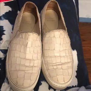 Stuart weitzman croc slip on
